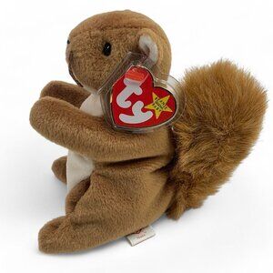 TY Beanie Babies Nuts The Squirrel 8" Plush Toy Brown Collectible 1996 NWT
